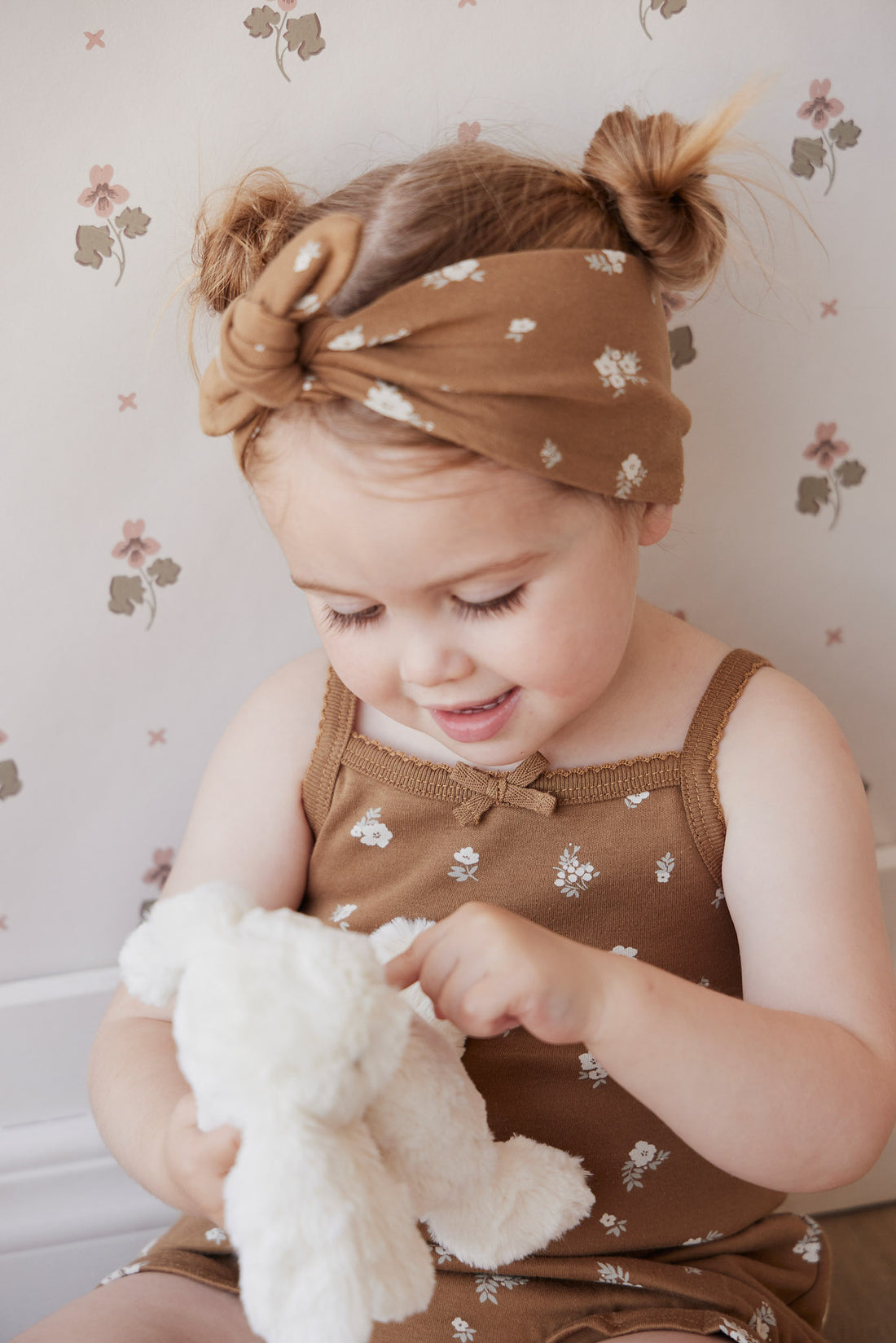 Organic Cotton Headband - Polly Bronze Childrens Headband from Jamie Kay NZ