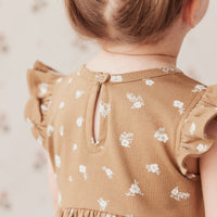 Organic Cotton Ada Dress - Polly Bronze Childrens Dress from Jamie Kay NZ