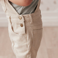 Jordie Cotton Twill Overall - Balm/Cloud Stripe Childrens Overall from Jamie Kay NZ