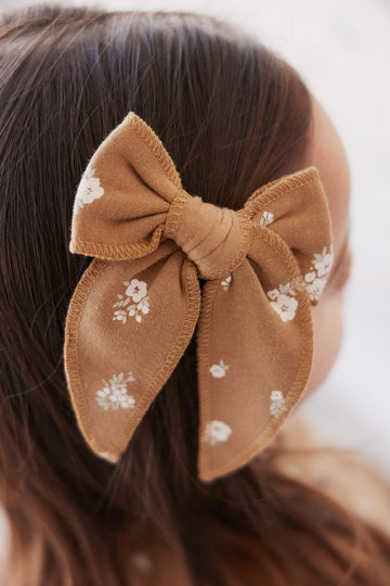 Organic Cotton Bow - Polly Bronze Childrens Bow from Jamie Kay NZ