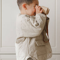 Arie Puffer Jacket - Vintage Taupe Childrens Vest from Jamie Kay NZ