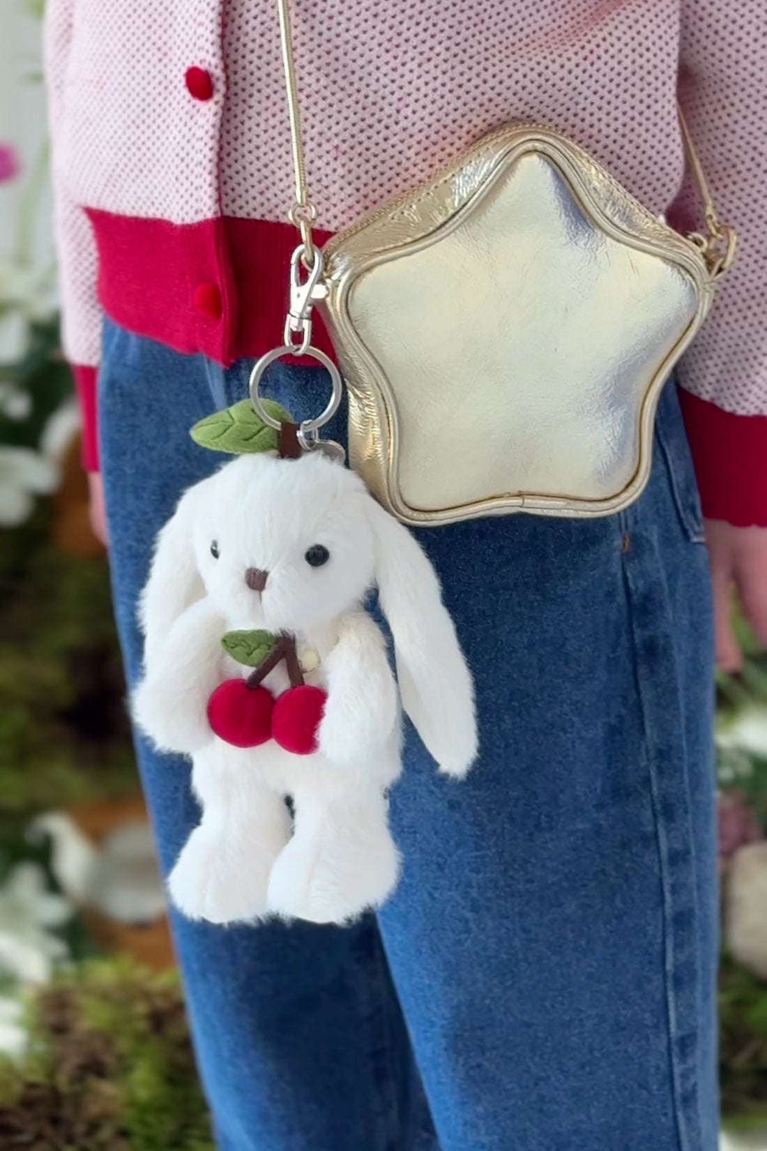 Snuggle Bunnies - Cherry Penelope Keyring - Walnut Childrens Toys from Jamie Kay NZ