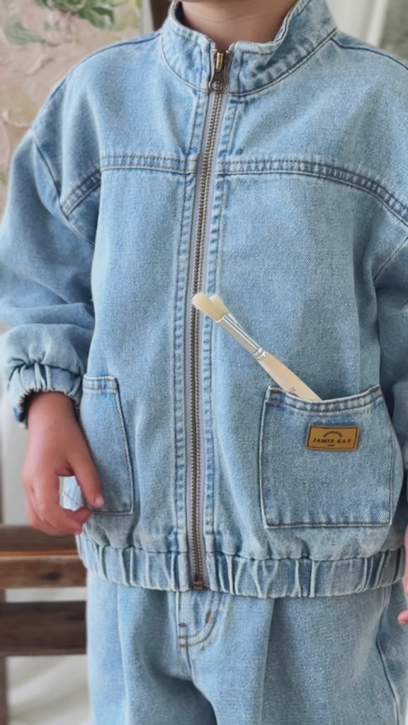 Murray Denim Jacket - Light Wash Childrens Jacket from Jamie Kay NZ