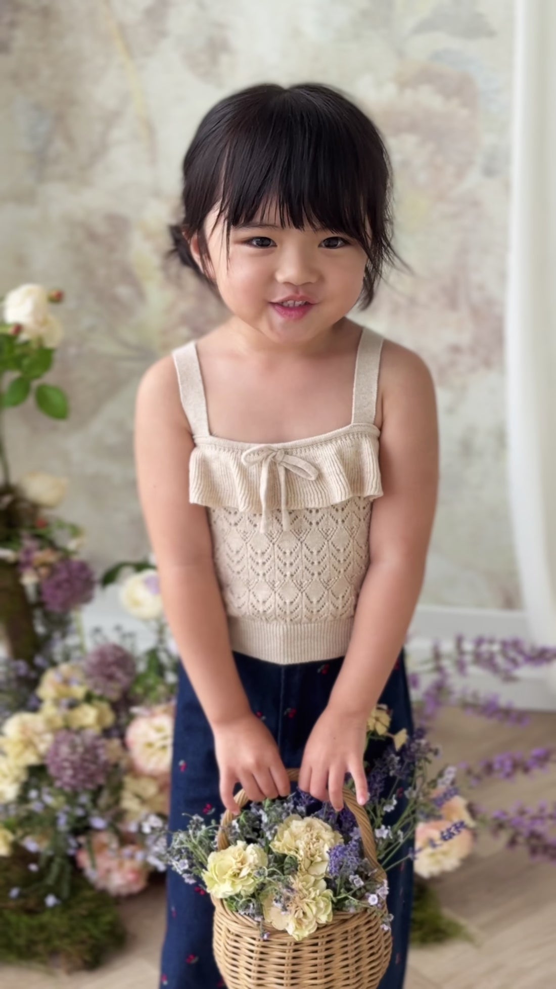 Melanie Top - Light Oatmeal Marle Childrens Top from Jamie Kay NZ