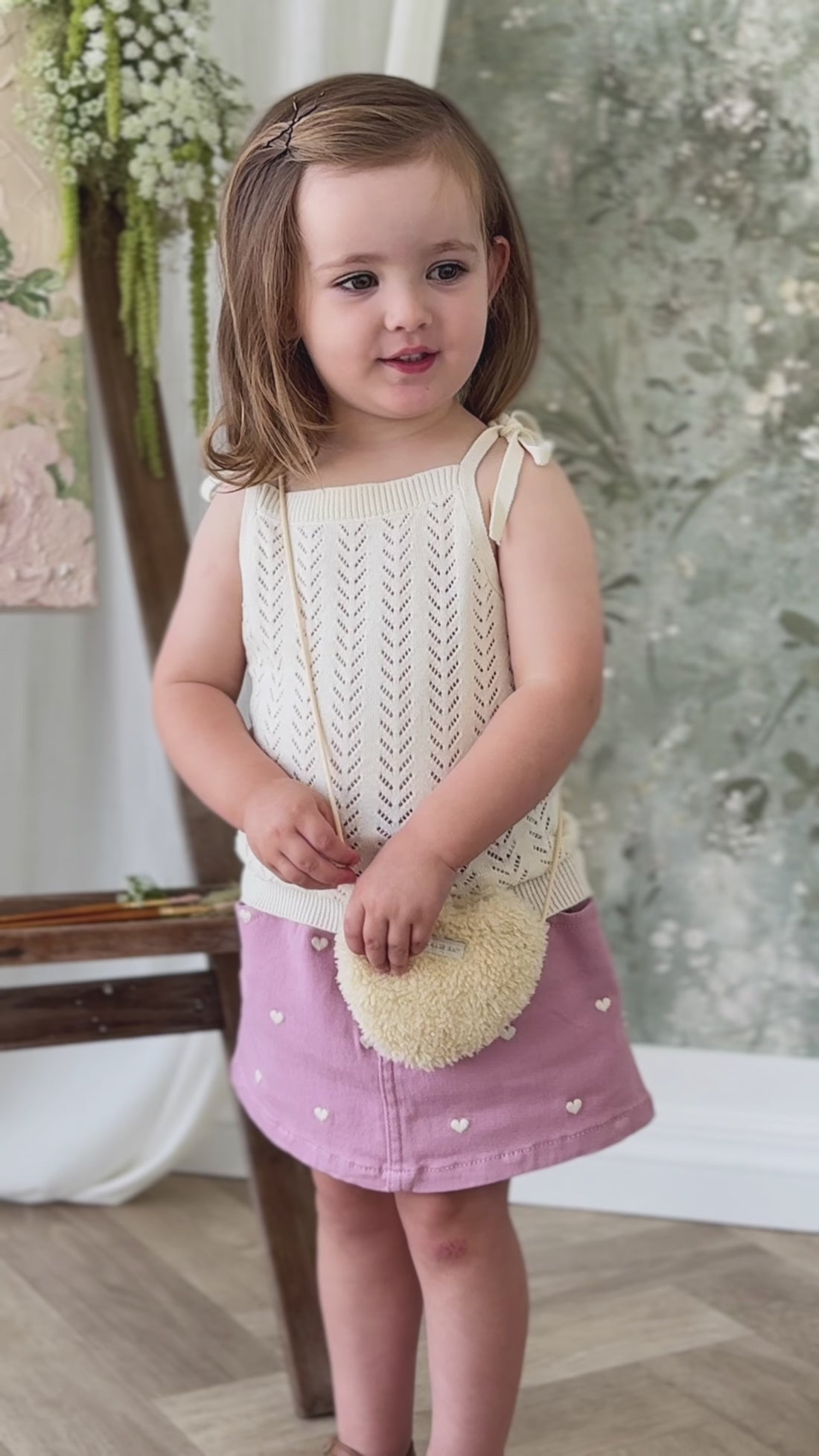 Briella Skirt - Petite Heart Orchid Childrens Skirt from Jamie Kay NZ