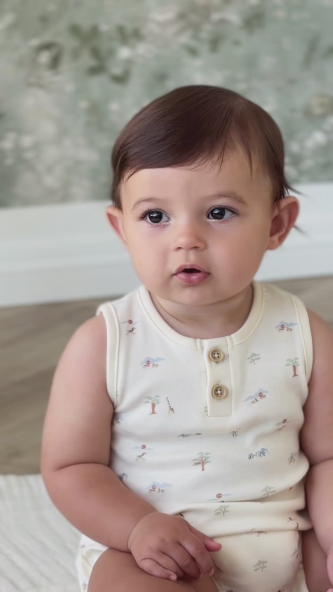 Organic Cotton Bib - Savannah Animals Tofu Childrens Bib from Jamie Kay NZ