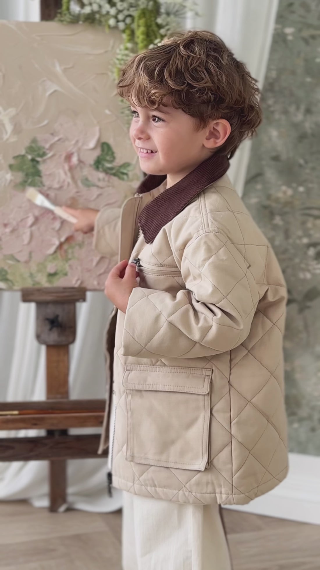 Wolfe Jacket - Sandstone Childrens Jacket from Jamie Kay NZ