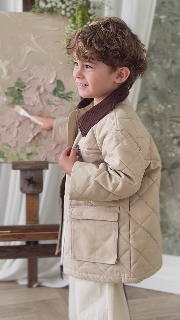 Wolfe Jacket - Sandstone Childrens Jacket from Jamie Kay NZ
