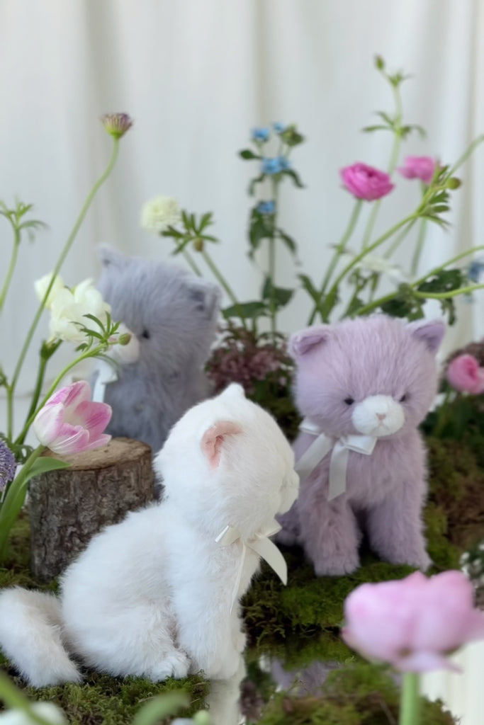 Snuggle Bunnies - Moon the Kitty - Soft Grey Childrens Toys from Jamie Kay NZ