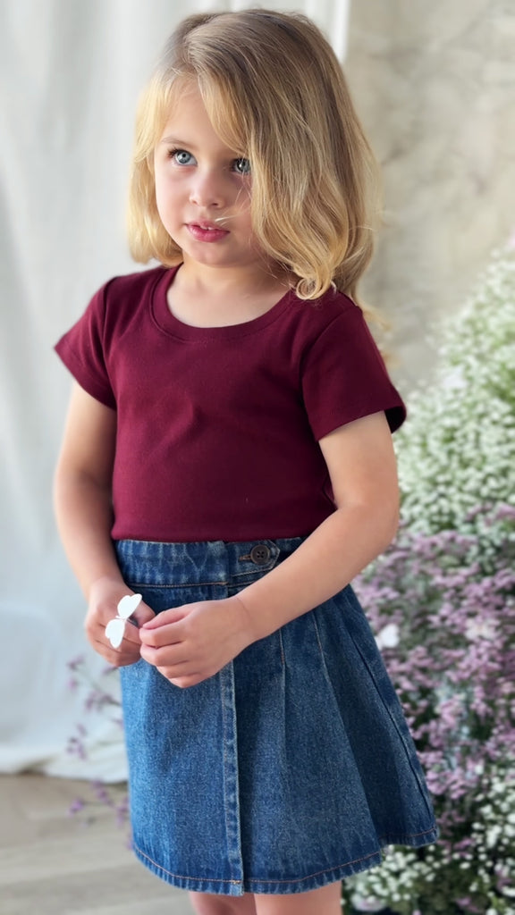 Beatrice Skirt - Classic Denim Childrens Skirt from Jamie Kay NZ
