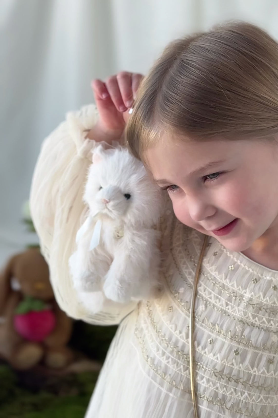 Snuggle Bunnies - Moon Keyring - Snow Childrens Toy from Jamie Kay NZ