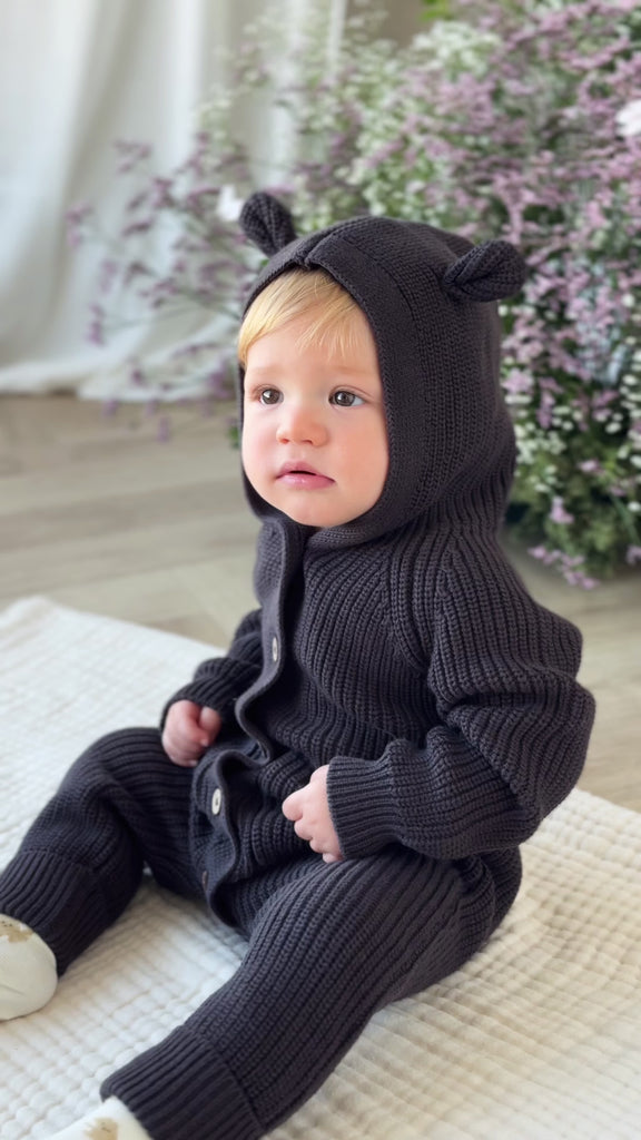 Bear Cardigan - Matcha Childrens Cardigan from Jamie Kay NZ
