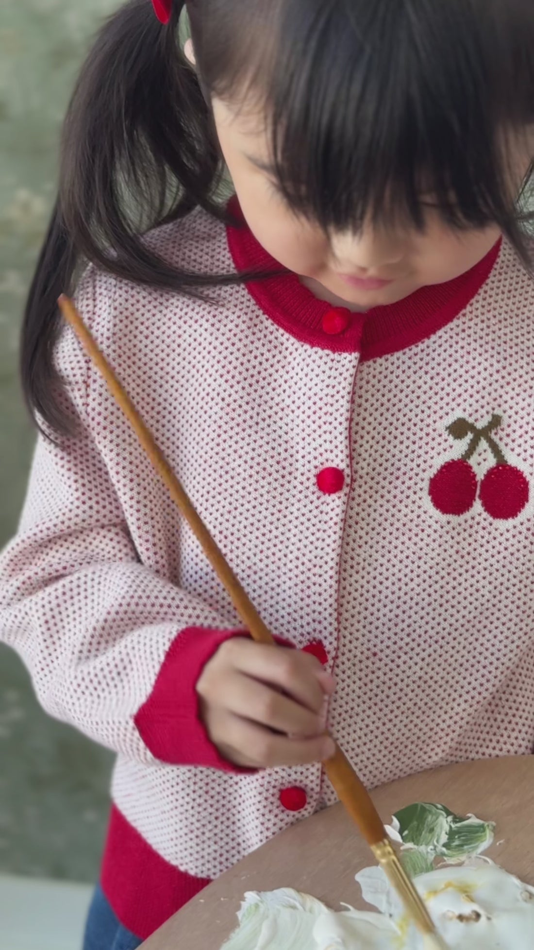 Liana Cardigan - Liana Cherry Childrens Cardigan from Jamie Kay NZ