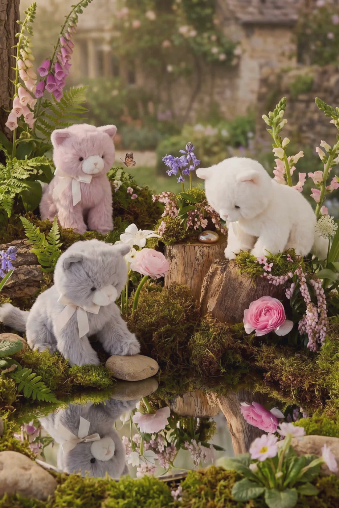 Snuggle Bunnies - Moon the Kitty - Soft Grey Childrens Toys from Jamie Kay NZ