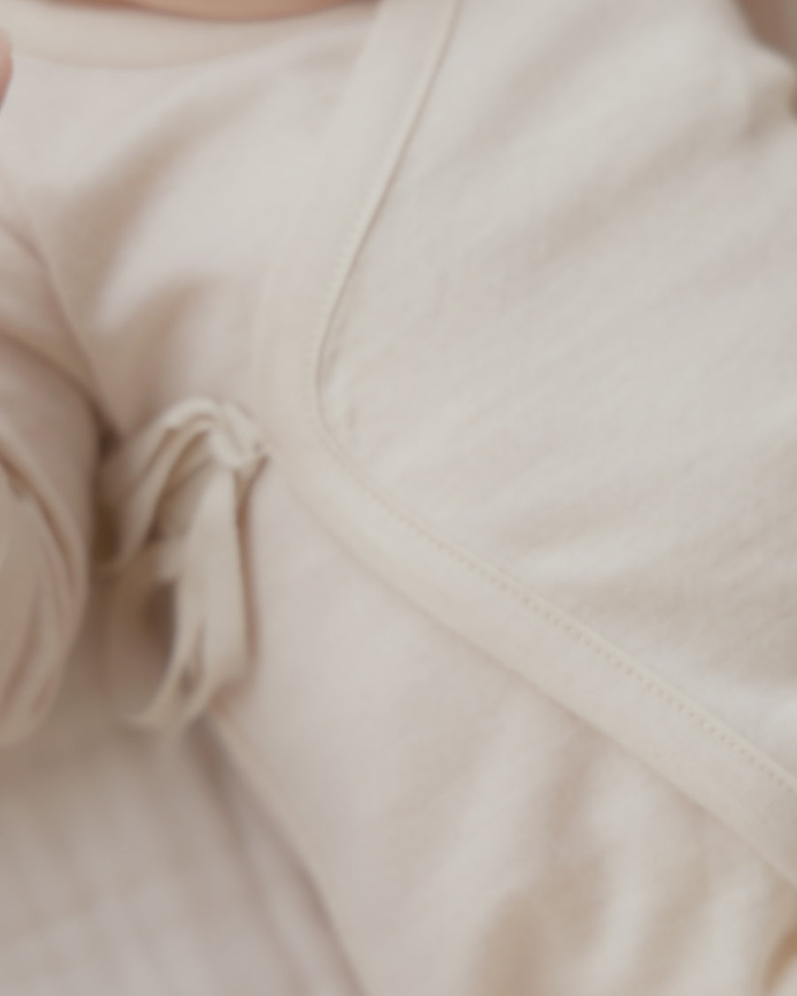 Merino Wrap Onepiece - Natural Childrens Onepiece from Jamie Kay NZ