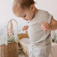 Organic Cotton Waffle Sam Pant - Agate Childrens Pant from Jamie Kay NZ