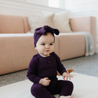 Organic Cotton Modal Elastane Long Sleeve Bodysuit  - Fig - Baby Bodysuit at Jamie Kay