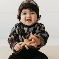 Enzo Hat - Enzo Jacquard Childrens Hat from Jamie Kay NZ