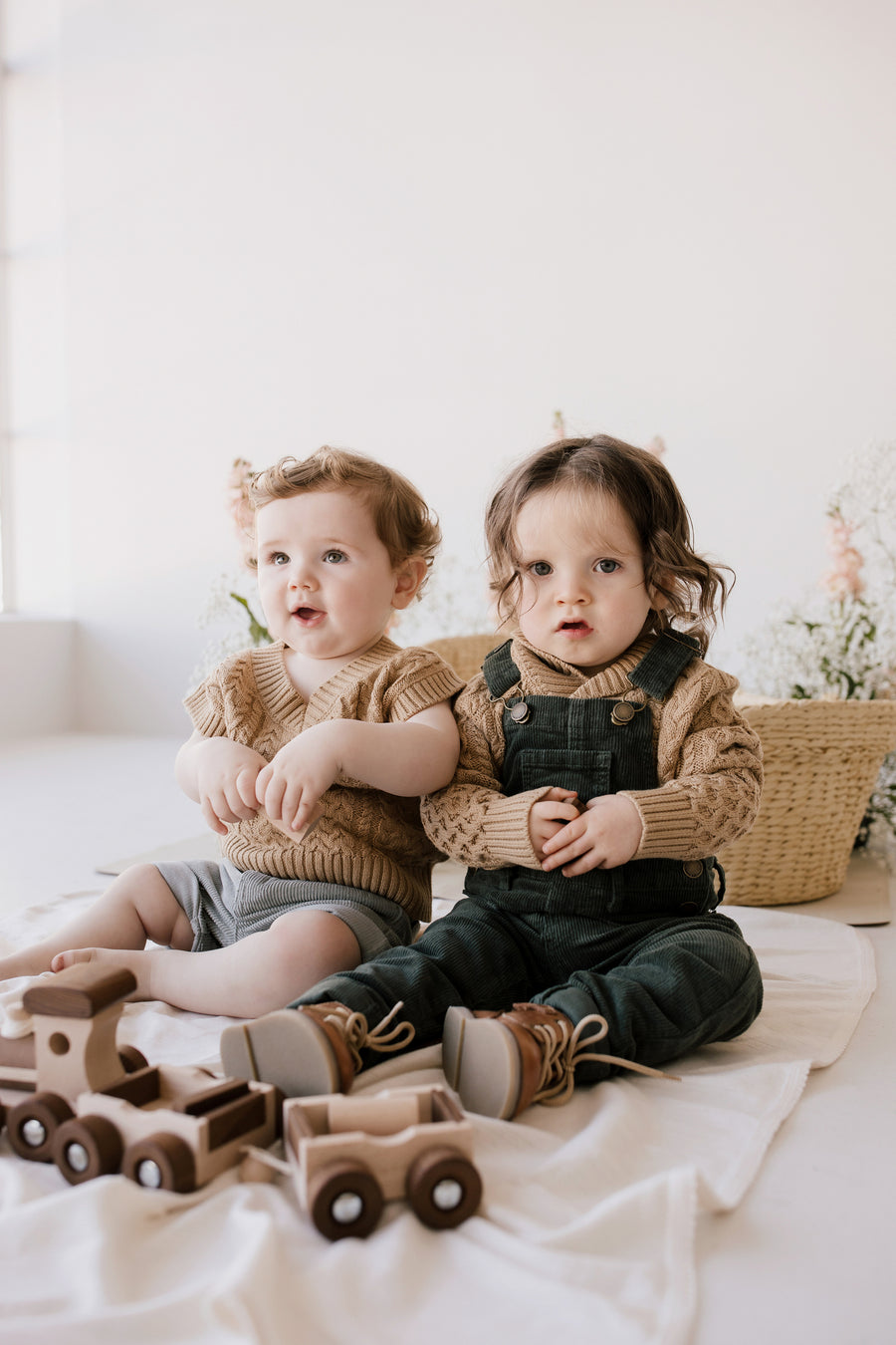 Henry Knit - Latte Marle Childrens Knitwear from Jamie Kay NZ