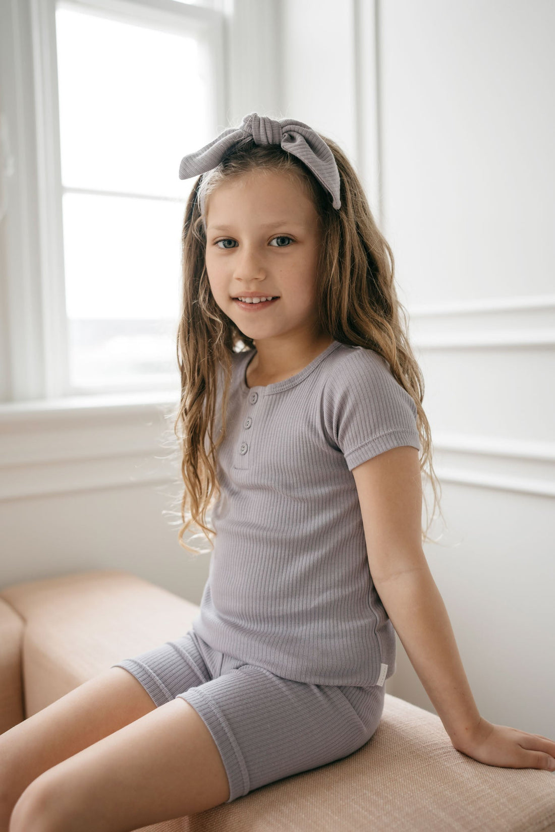 Organic Cotton Modal Elisa Bike Short - Moon Childrens Short from Jamie Kay NZ