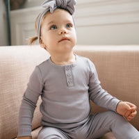 Organic Cotton Modal Long Sleeve Henley - Moon Childrens Top from Jamie Kay NZ
