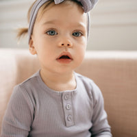 Organic Cotton Modal Long Sleeve Henley - Moon Childrens Top from Jamie Kay NZ