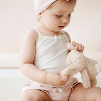 Organic Cotton Frill Bloomer - Mon Amour Rose Childrens Bloomer from Jamie Kay NZ