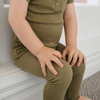 Organic Cotton Modal Everyday Legging - Herb Childrens Legging from Jamie Kay NZ