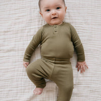 Organic Cotton Modal Everyday Legging - Herb Childrens Legging from Jamie Kay NZ