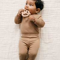 Organic Cotton Modal Long Sleeve Bodysuit - Honeycomb Childrens Bodysuit from Jamie Kay NZ