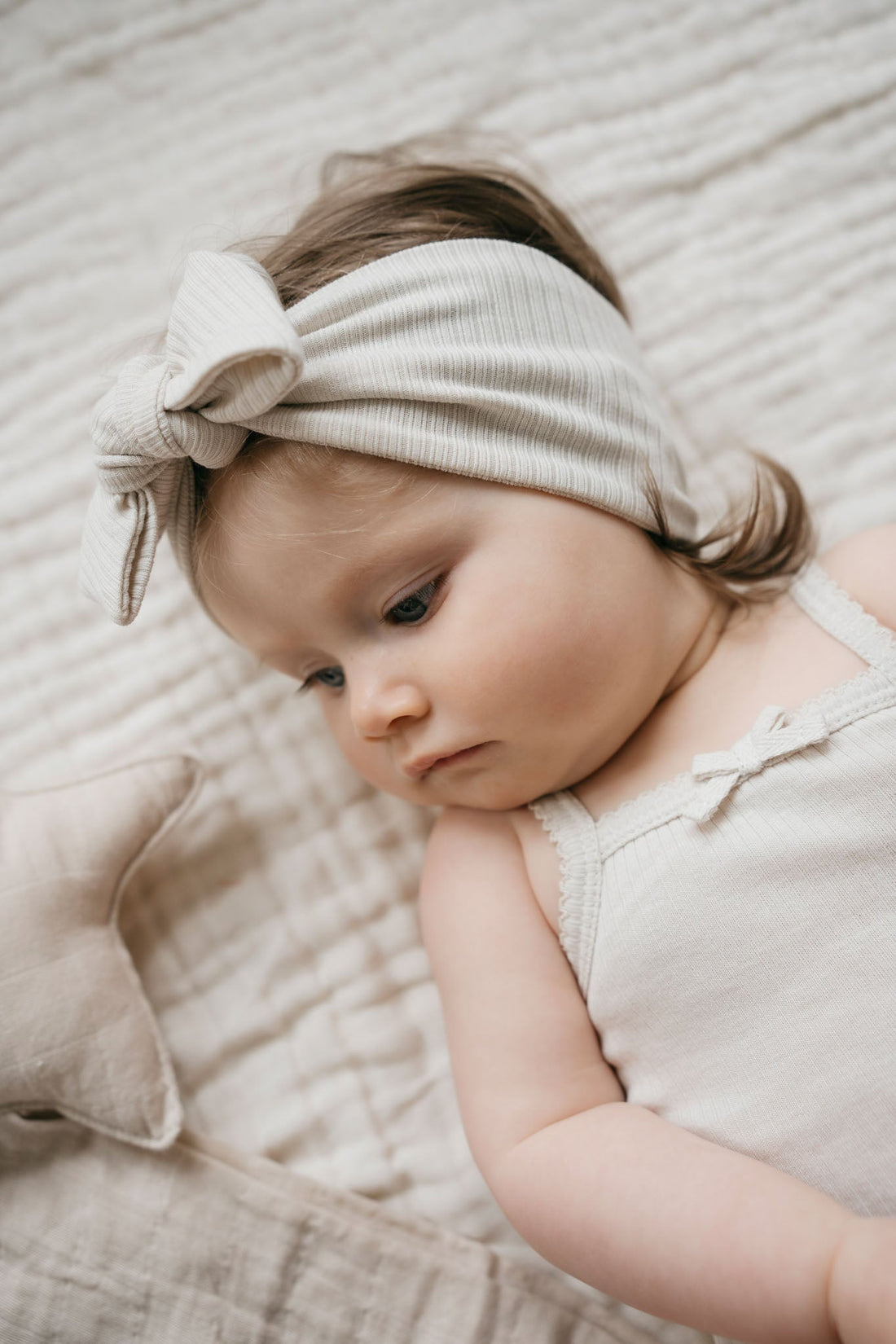 Organic Cotton Modal Lilian Headband - Beech Childrens Headband from Jamie Kay NZ