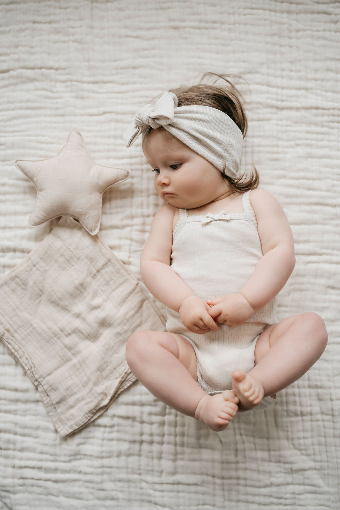 Organic Cotton Modal Lilian Headband - Beech Childrens Headband from Jamie Kay NZ