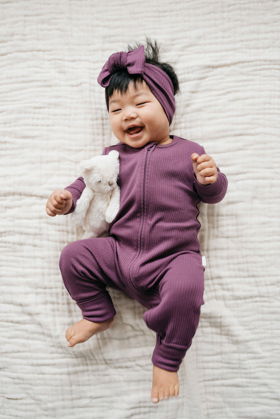 Organic Cotton Modal Frankie Onepiece - Elderberry Childrens Onepiece from Jamie Kay NZ