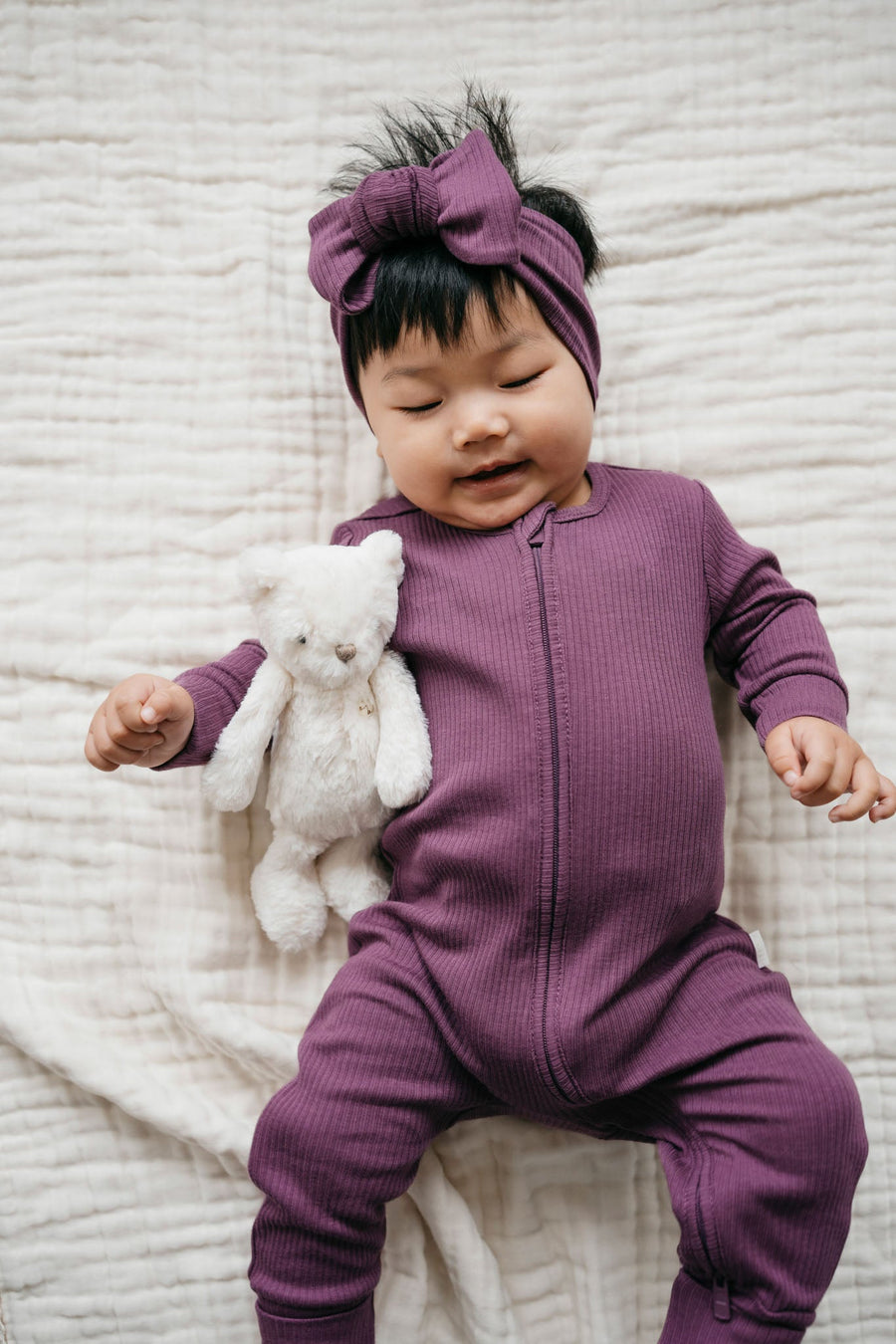 Organic Cotton Modal Frankie Onepiece - Elderberry Childrens Onepiece from Jamie Kay NZ