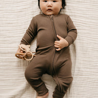 Organic Cotton Modal Frankie Onepiece - Cocoa Childrens Onepiece from Jamie Kay NZ