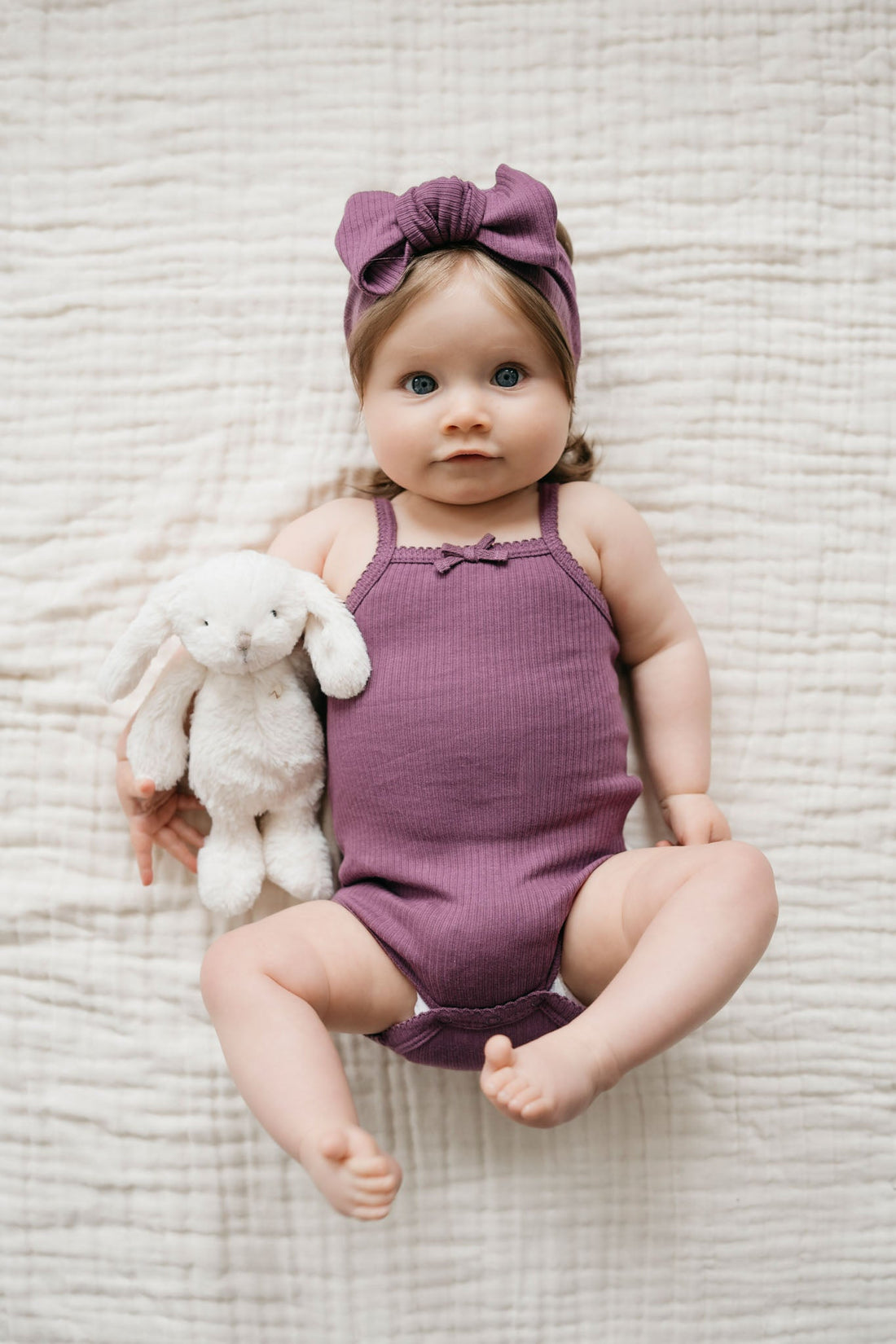 Organic Cotton Modal Lilian Headband - Elderberry Childrens Headband from Jamie Kay NZ