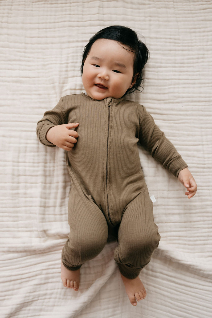 Organic Cotton Modal Frankie Onepiece - Oak Childrens Onepiece from Jamie Kay NZ