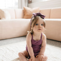 Organic Cotton Modal Singlet Bodysuit - Elderberry Childrens Bodysuit from Jamie Kay NZ