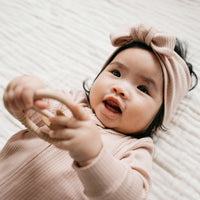 Organic Cotton Modal Lilian Headband - Dusky Rose Childrens Headband from Jamie Kay NZ