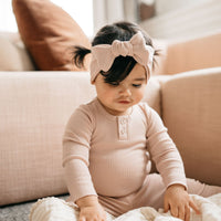 Organic Cotton Modal Lilian Headband - Dusky Rose Childrens Headband from Jamie Kay NZ