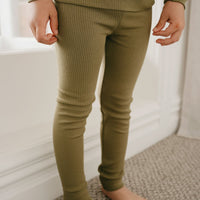 Organic Cotton Modal Everyday Legging - Herb Childrens Legging from Jamie Kay NZ