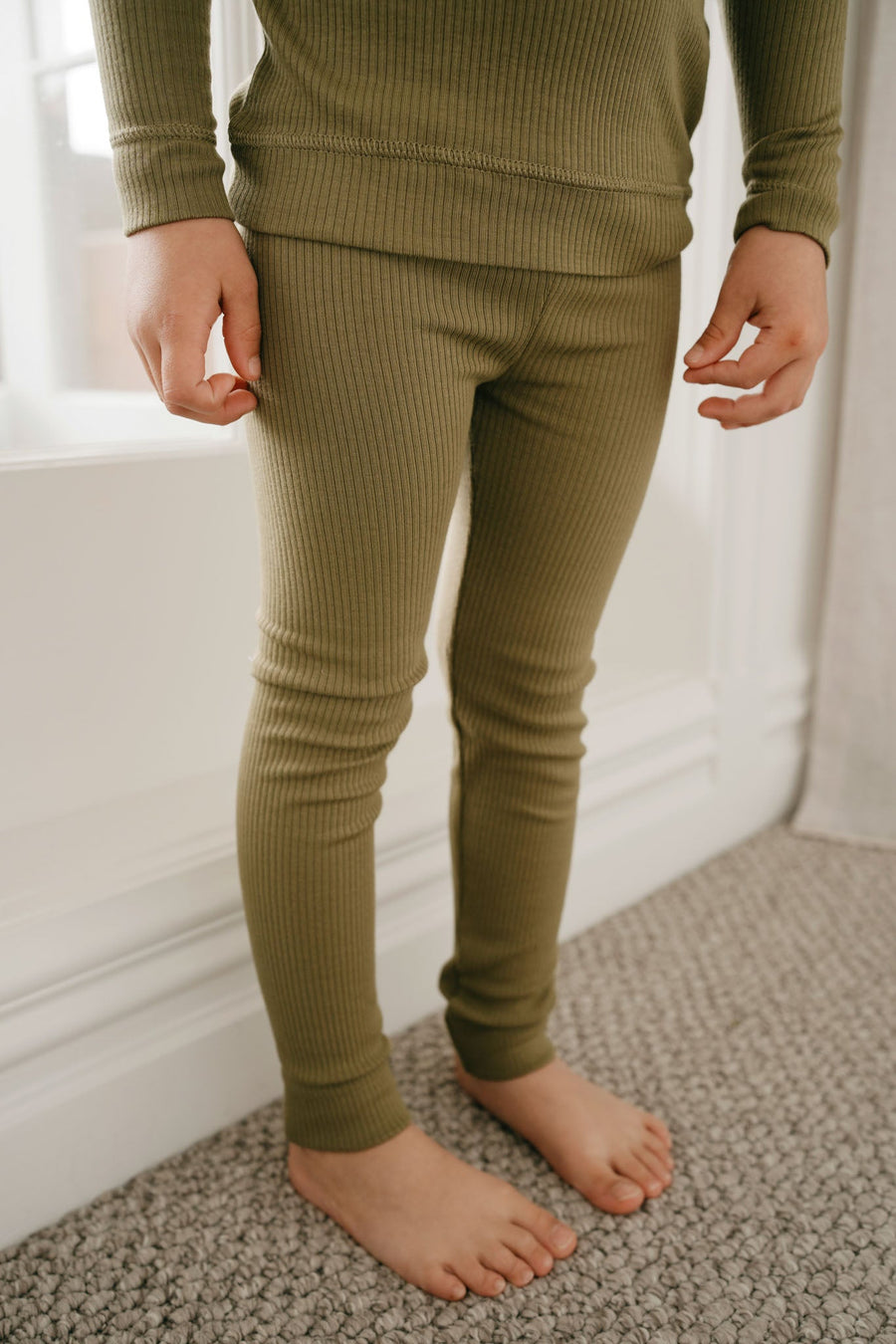 Organic Cotton Modal Everyday Legging - Herb Childrens Legging from Jamie Kay NZ