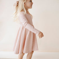Organic Cotton Tallulah Dress - Mon Amour Rose Childrens Dress from Jamie Kay NZ
