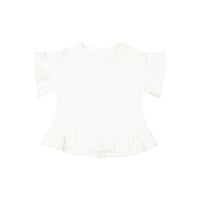Pima Cotton Courtney Ruffle Top - Cloud Childrens Top from Jamie Kay NZ