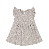 Organic Cotton Ada Dress - Greta Floral Bark Childrens Dress from Jamie Kay NZ