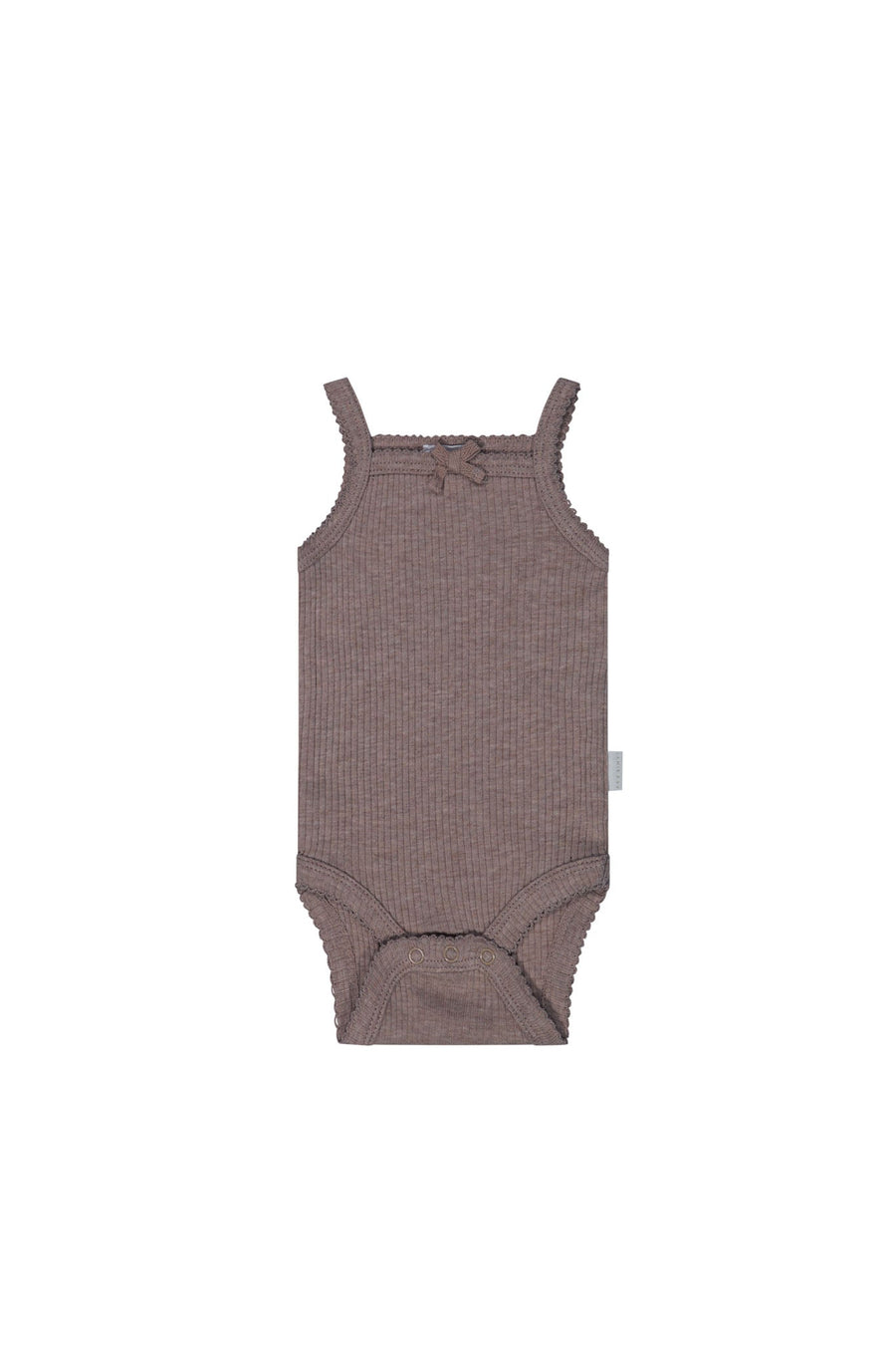Organic Cotton Modal Singlet Bodysuit - Truffle Marle Childrens Bodysuit from Jamie Kay NZ