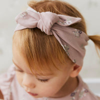 Organic Cotton Headband - Lauren Floral Fawn Childrens Headband from Jamie Kay NZ