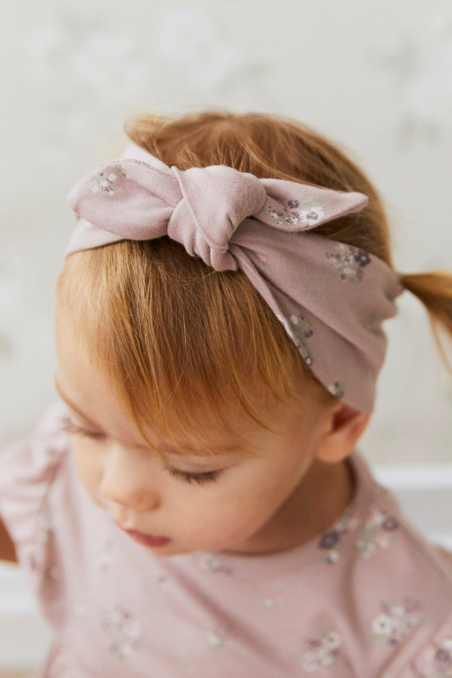 Organic Cotton Headband - Lauren Floral Fawn Childrens Headband from Jamie Kay NZ