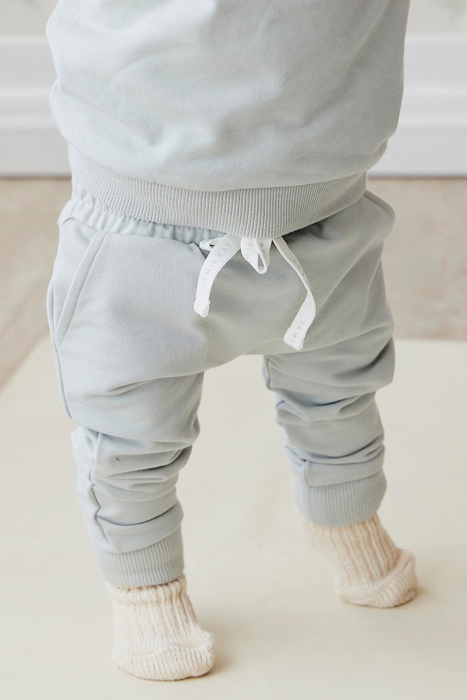 Organic Cotton Morgan Track Pant - Mineral Childrens Pant from Jamie Kay NZ