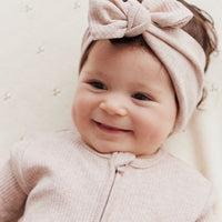 Organic Cotton Modal Headband - Powder Pink Marle Childrens Headband from Jamie Kay NZ